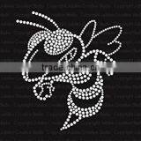 Hornet or Yellow Jacket Iron On Rhinestone Crystal T-shirt Transfer by Jubilee Rhinestones thumbnail-2