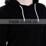 Fashion Slim Pullover Black Plain Hoodie With Ear Dri Fit Hoodies thumbnail-2