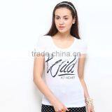 Wild White T-shirts Slim Body Tight T-shirts thumbnail-1