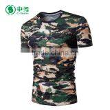 New Style Summer 100% Cotton Short Sleeve Camouflage Printed T Shirt for Men thumbnail-4