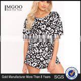 Wholesale Popular Full Print Ladies Summer Pyjama Cotton Short Pajamas Women Jersey Loungwear thumbnail-1