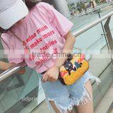 2017 Children Girl Dress Shoulder Nag Hamburger Cat Cartoon Pattern Fashion Bag thumbnail-3
