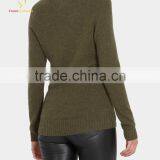 Women Cashmere V Neck Pullover Sweater Knitting Pattern thumbnail-3
