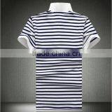 Promotional High Quality 2016 Fashional 100% Cotton Striped Polo Shirt for Men thumbnail-2