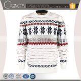 Crew Neck Long Sleeve Snowflake Jacquard Christmas Sweater for Men thumbnail-1