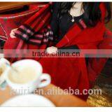 Women's Winter Wool Scarf With Pockets Long Style Warm Plaid Simulated Cashmere Shawl Wrap Scarves for Women Pashmina thumbnail-6