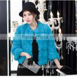 2016 New Real Rabbit Fur Coat Women Fashion Fur Jacket Low Sale Good Quality Rabbit Real Fur Coat thumbnail-4
