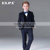 ELPA Fancy Fashion Slimming Check Designer 3 Piece Boys Wholesale Suits thumbnail-2
