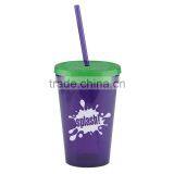 USA Made 16 oz Insulated Tumbler With Straw And Lid - Double-wall, BPA/BPS-free and Comes With Your Logo thumbnail-2