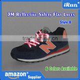 2016 Athletic & Fashion 3M Reflective Flat Visible Safety Shoelaces - Multicolor Bright 3M Reflective Flat Laces For Customized thumbnail-4