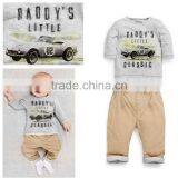 Cool Car Baby Set Outfits Gray T-shirt Handsome Boy thumbnail-1