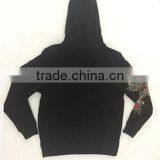 Men's Fleece Black Embroidey Pullover Hoodie thumbnail-6