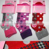 Lady Socks Cotton Custom Made Terry Turned Screw-type Socks With Plastic Dropping Dot Design Socks thumbnail-2