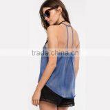 Hot Sell Latest Design Sleeveless Fashion Casual Ladies Blouse for Wholesale 2017 thumbnail-3