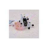 Cute 3d Beaded Milch Cow 3mm Bicone Crystal Beads Animal Charm thumbnail-2
