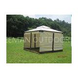 Fabric Polyester Folding Garden Yard Gazebo Tent With 4 Curtains European Style