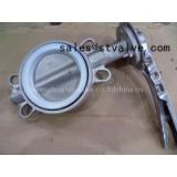 bare shaft wafer butterfly valve with PTFE seat