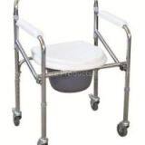 Stainless Steel Wheelchair With Commode thumbnail-1