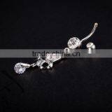 Dangle Body Jewelry Eagle Tassel Gold Belly Button Ring thumbnail-3