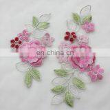 Customized Beautiful Design Organza Embroidery Applique for Dress