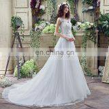 Glamorous Applique V Neck Sleeveless Organza Wedding Dresses SQS043 thumbnail-4