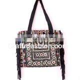 Banjara Tribal Vintage Leather Fringes Bag- Vintage Banjara Boho Leather Fringe Hand Bag - Gypsy Banjara Boho Leather Fringe Bag