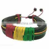 Genuine Real Leather Bracelet With Constellation Zodiac Sign Logo Charms Beads Button Adjustable Size Unisex thumbnail-2