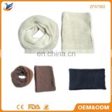 NEW European design double layer knitted faux fur neck warmer scarves