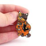 Astronaut Cat Custom Enamel Pin thumbnail-2