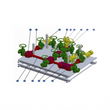 Запасные части для контроля скважин нефтяных буровых установок. Шланговый коллектор для регулирования давления буровой установки. Давление 35 МПа thumbnail-2