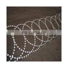 Low Price Electro Galvanized Flat Wrap Razor Barbed Wire Fencing thumbnail-1