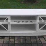 Modern White TV Stand 2 Door thumbnail-1