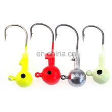 Commercial various colors lead treble fishing jig head hook