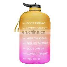 2021 Wholesale Manufacturing Direct Selling One Gallon Tritan Motivational Water Bottle