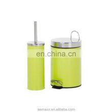 Hot Sale Pedal Trash Bin and Toilet Brush Holder Sets Different Colors 3l 5l Pedal Bin Sets thumbnail-3