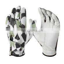 Customized Cabretta Leather Golf Gloves Anti Slip Particle Soft Sheepskin Leather Golf Glove With Multi Color thumbnail-1