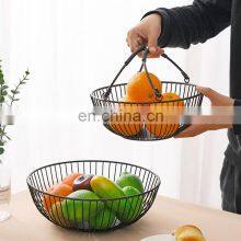 Professional Creative Decorative Display Storage Vegetables Wire 2 Tier Hanging Metal Fruit Basket thumbnail-4