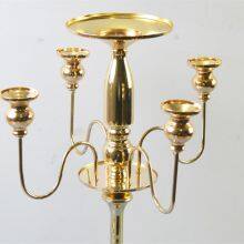 Elegance Five Arms Candelabra Holder Romantic Wedding Home Decoration Metal Candle Holder thumbnail-2