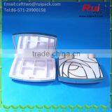 White Square Eye Shadow Case With Gild Cap, Empty Cosmetic Eyeshadow Case With Gold Rose Cover thumbnail-1