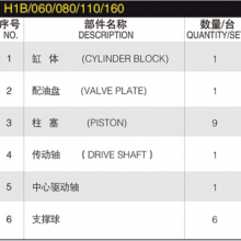 SAUER DAN-FOSS Hydraulic Spare Part H1b /060/080/110/160/210/250 H1b060 H1b080 H1b110 H1b160 H1b210 H1b250 Hydraulic Pump Parts thumbnail-6