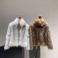 Haining ORIGINAL AESTHETIC IMPORT Woolback Fur Striped FUR Coat for Women 24 NEW SMALL HEIGHT THICKENED FUR thumbnail-1