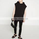 New Style Men's Blank Pullover Black Sleeveless Hoodies thumbnail-5