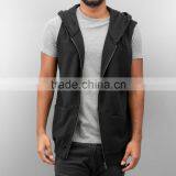 2016 OEM Fashionable Mens Gray Hooded Vest thumbnail-2