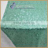 SQN#22 Fancy Mint Green Shiny 100% Polyester Sequins Table Runner Table Cloth thumbnail-2