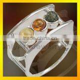 New Finger Ring Design With Big Zircons Sterling Silver Rings for Women thumbnail-4