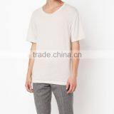 Summer Men Short Sleeve o Neck Faded Cotton Blank T-shirts thumbnail-2
