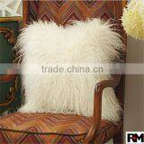 Luxury 100% Real Tibetan Mongolian Lamb Skin Fur Pillow Cover/ Pillow Case thumbnail-4