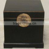 Chinese Antique Wooden Black Storage Box