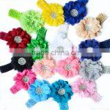 Pick Any One - 5 Inch Large Chiffon Flower Headband - Crochet Headband - Newborn - Infant - Baby Girl - Toddler - Photo Prop
