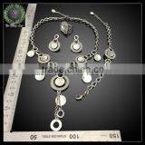 Round Diamond Jewelry Set,Round Pendant,stainless Steel Round Charm thumbnail-2